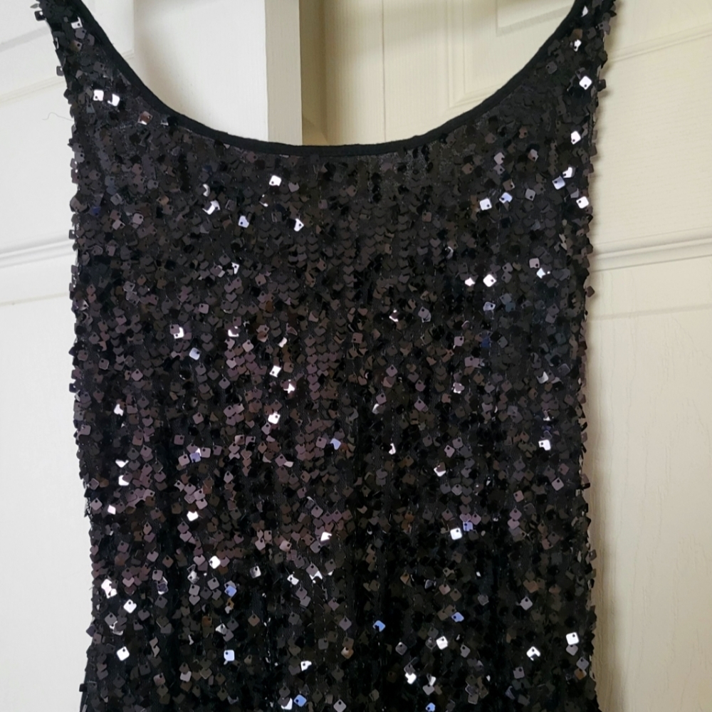 Wet Seal Black Sequined Dressy Top